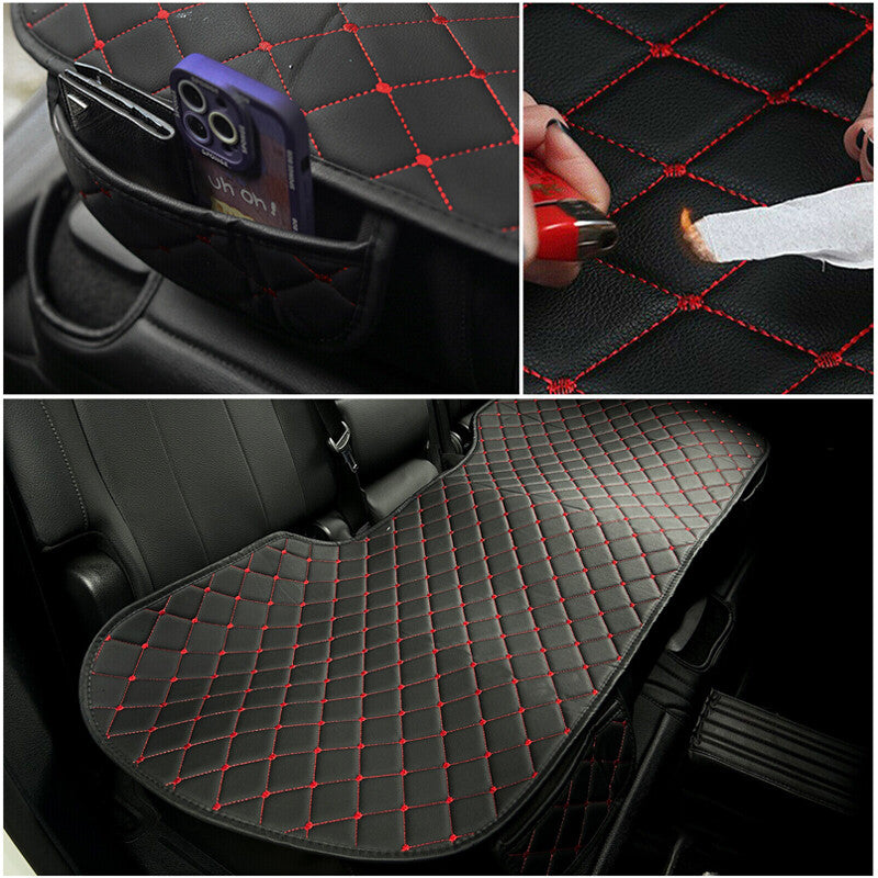 Car PU Leather Rear Back Seat Cover Universal Pad Mat Chair Protector Cushion UK